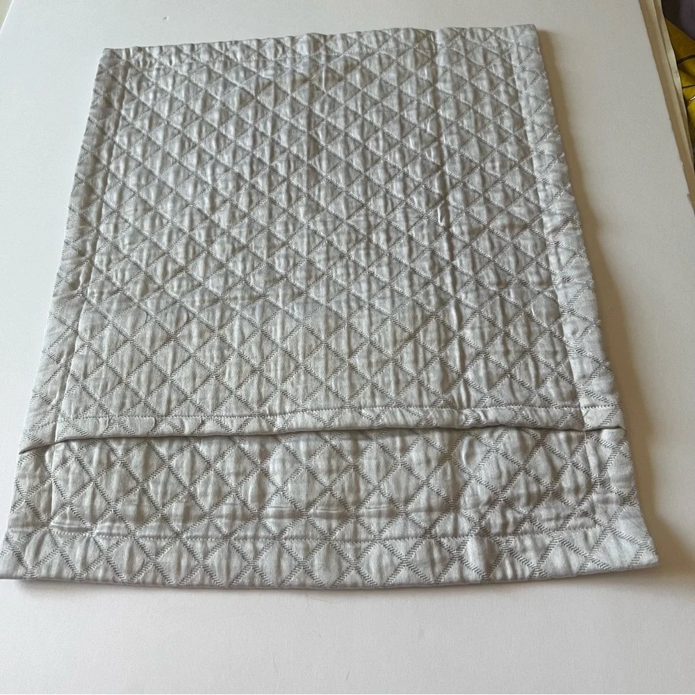 MATOUK NADIA MATELASSE’ COTTON BOUDOIR PILLOW SHAM SILVER  NWOT